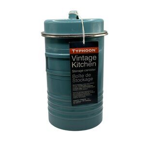 Typhoon Vintage Kitchen Storage Canister 1.6L With Lid Blue Kitchen Pantry
